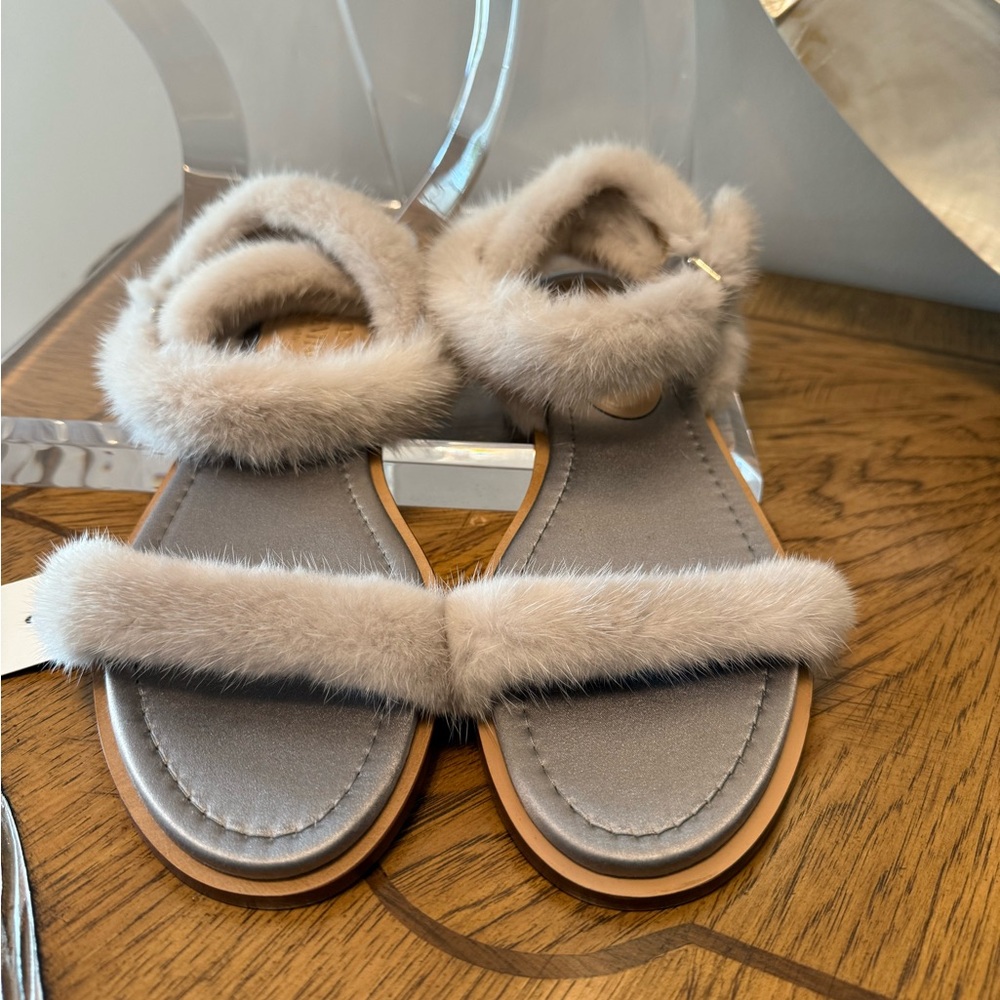 Valentino Mink Grey Sandals